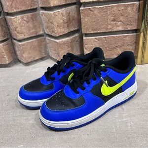 Nike Air Force 1 Low Lv8 Gs Kids Shoes Blue Black Yellow Size 1Y FD0303-400